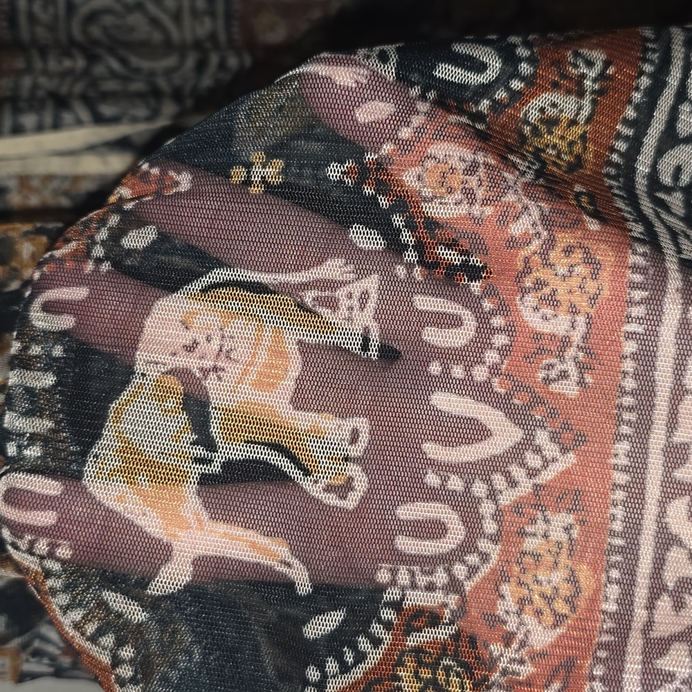 Free People The Wanderers Top Bohemian Elephant Print Maxi Dress - Picture 7 of 7